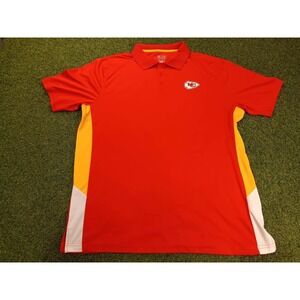Fanatics Pro Line Kansas City Chiefs Football Team Polo Shirt Men 2XL Red Sports